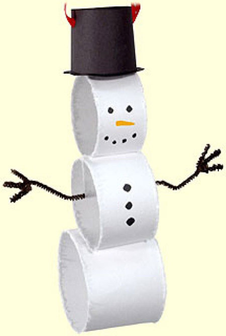 снеговик поделка своими руками на Новый год 7
